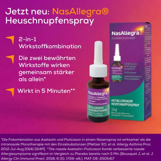 NasAllegra - Heuschnupfenspray mit Azelastin + Fluticason 23 g