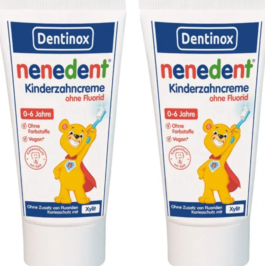 Nenedent Kinderzahncreme ohne Fluorid 0-6 Jahre 2 x 50 ml