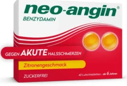 Neo-Angin Benzydamin akute Halsschmerzen Zitrone 40 Lutschtabletten
