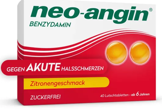 Neo-Angin Benzydamin akute Halsschmerzen Zitrone 40 Lutschtabletten