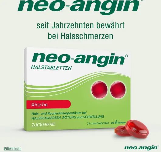 Neo Angin Halstabletten Kirsche zuckerfrei 24 Lutschtabletten