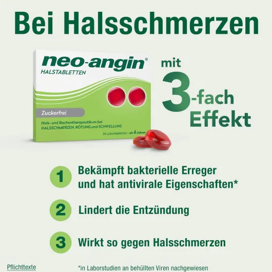 neo angin Halstabletten zuckerfrei 24 Lutschtabletten
