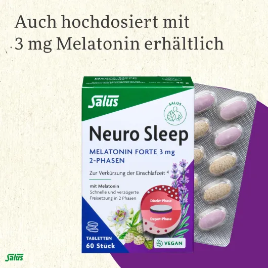 Neuro Sleep Melatonin 2-Phasen Tabletten Salus 60 Stück