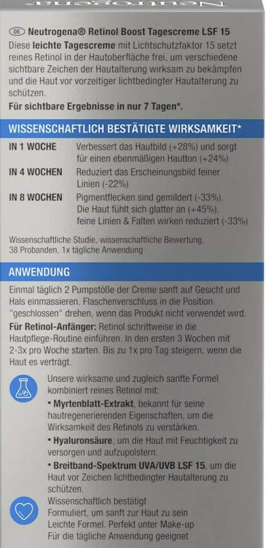 Neutrogena Anti-Age Retinol Boost Tagescreme Lsf 15 50 ml