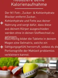 N1 Fett- Zucker- & Kohlenhydrate Blocker 45 Tabletten