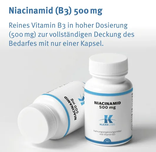 Niacinamid B3 500 mg 100 Kapseln