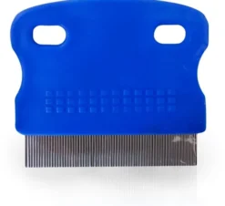 Nissenkamm Metall Blauer Griff