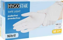 Nitrilhandschuhe Safe Light M weiß, Puderfrei, 100 Stück