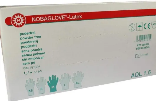 Nobaglove Latex Unters.Handsch.Puderfrei Gr.M