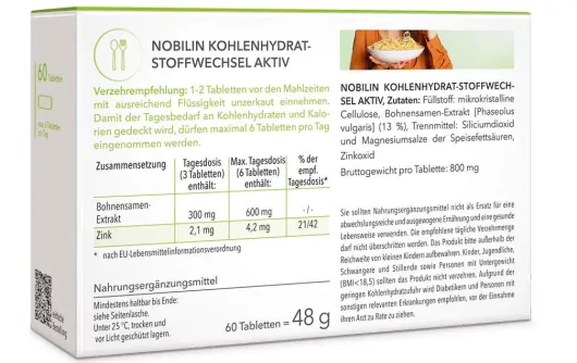Nobilin Kohlenhydrat-Stoffwechsel Aktiv 60 Tabletten