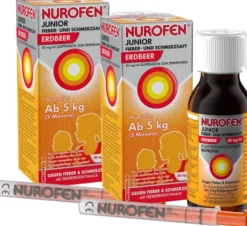 Nurofen Junior Fieber- & Schmerzsaft Erdbeer 40 mg pro ml 2 x 100 ml Suspension