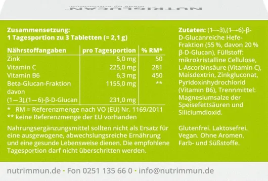 Nutriglucan 90 Tabletten