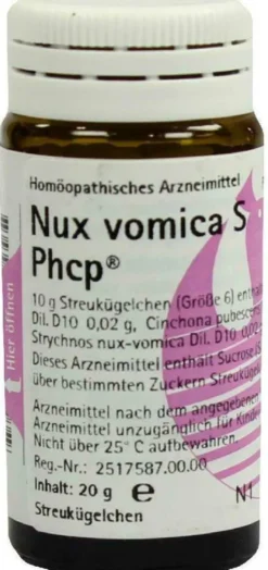 Nux Vomica S Phcp Globuli 20 G