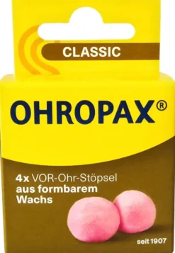 Ohropax Classic Wachs Vor-Ohr Stöpsel 4 Stück