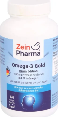 Omega 3 Gold Gehirn Dha 500mg Epa 100 mg 120 Softgel Kapseln