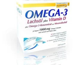Omega 3 Lachsöl Plus Vitamin D Plus Omega 3 Konzentrat 100 Kapseln
