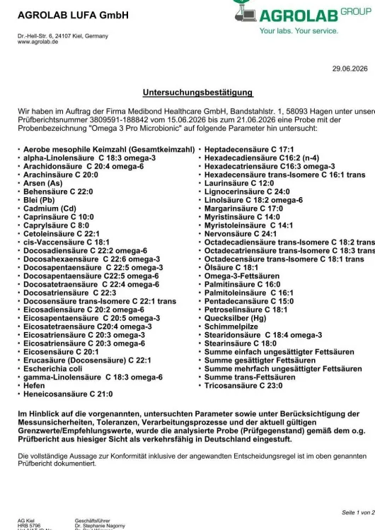 Omega 3 pro Microbionic 90 Softgel Kapseln