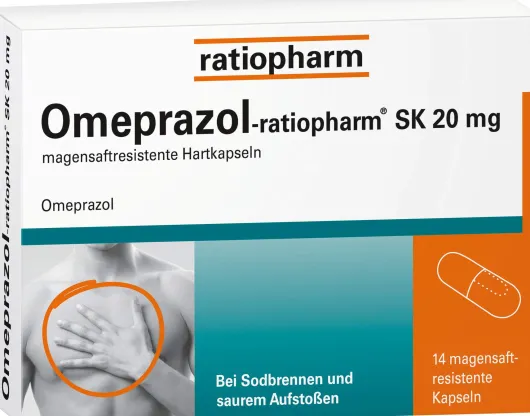 Omeprazol-ratiopharm SK 20 mg 14 magensaftresistente Hartkapseln