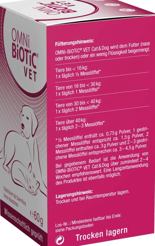 Omni Biotic Vet Cat & Dog 60 g Pulver