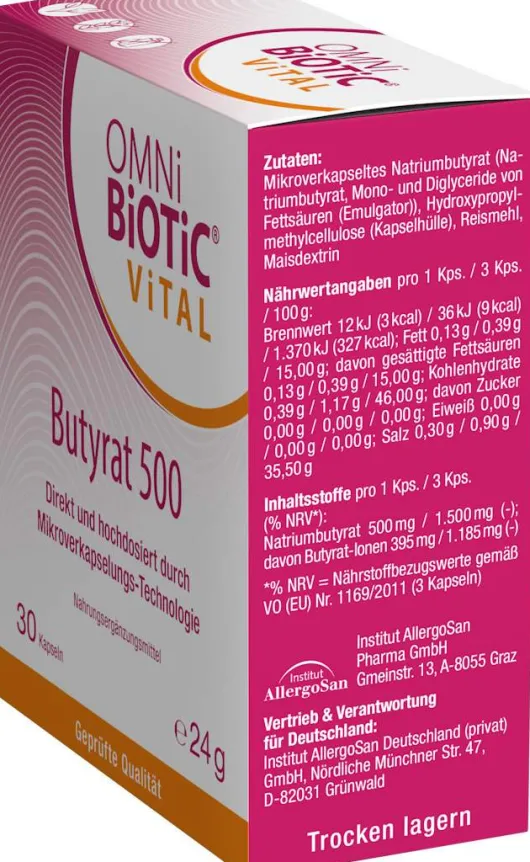 Omni Biotic Vital Butyrat 500 30 Kapseln