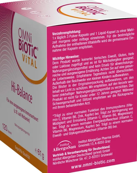 Omni Biotic Vital Hi-Balance 120 Kapseln