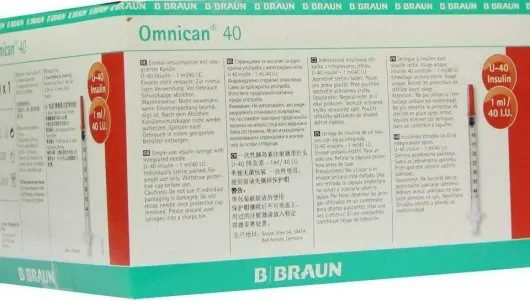 Omnican 40 Insulin U40 1 ml 0,30 X 8 mm 100 Spritzen