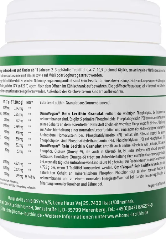 Omnivegan Rein Lecithin Granulat 300 G