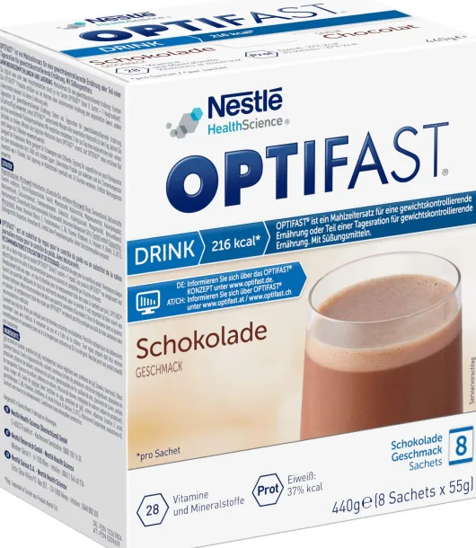 Optifast Drink Schokolade 8 X 55 G Pulver
