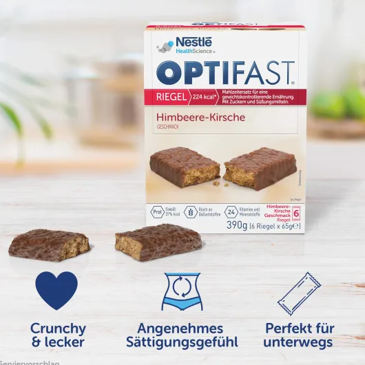 Optifast Riegel Himbeere-Kirsche 6 X 65 G