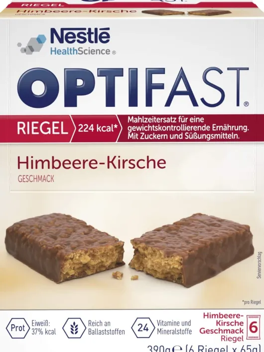 Optifast Riegel Himbeere-Kirsche 6 X 65 G