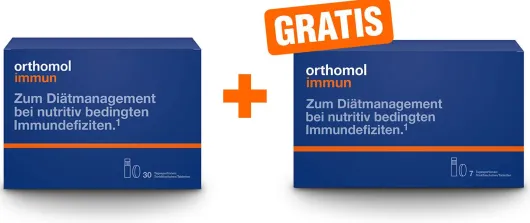 Orthomol immun Trinkampullen-Tabletten 30 Stück + gratis 7 Trinkampullen-Tabletten