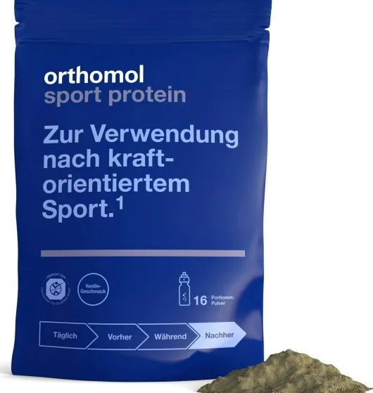 Orthomol Sport Protein 640g Pulver 16 Portionen Vanille