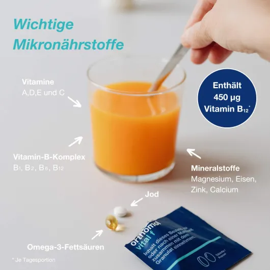 Orthomol Vital F 15 Granulat und Kapseln Orange 1 Kombipackung