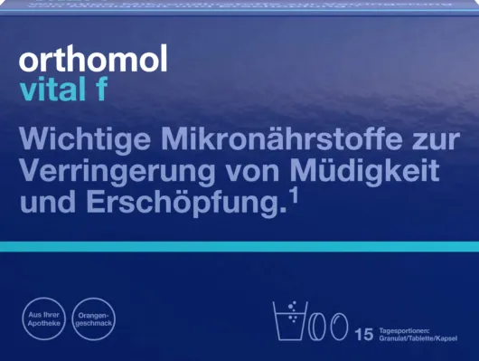 Orthomol Vital F 15 Granulat und Kapseln Orange 1 Kombipackung
