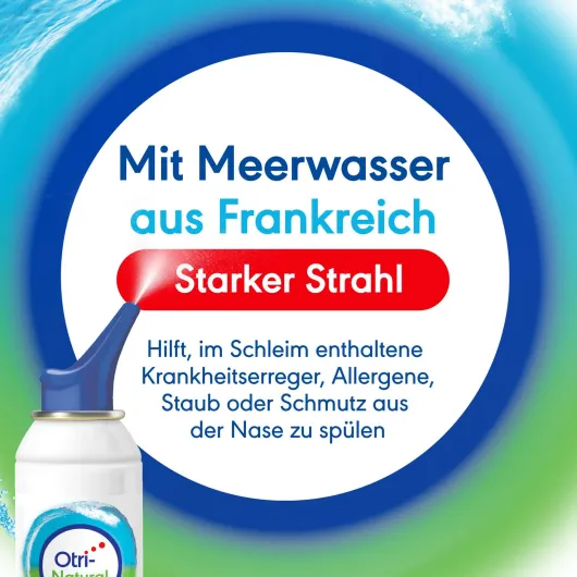 OtriNatural Nasenreinigung strong Meerwasser Nasenspray, 100% natürlich 125 ml