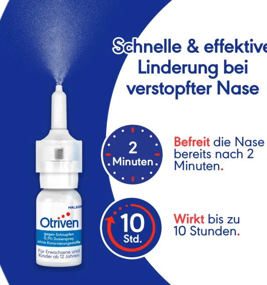 Otriven 0,1 % Dosierspray ohne Konservierungsstoffe 10 ml