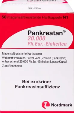 Pankreatan 20.000 Ph.Eur.-Einheiten 50 Magensaftresistente...