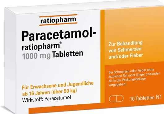 Paracetamol-ratiopharm 1000 mg 10 Tabletten