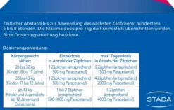 Paracetamol Stada 500 mg 10 Zäpfchen