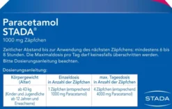 Paracetamol Stada 1000 mg 10 Zäpfchen