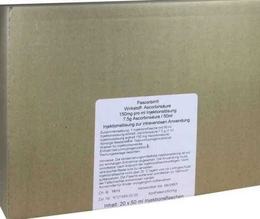 Pascorbin Injektionslösung Injektionsflasche 20 X 50 ml