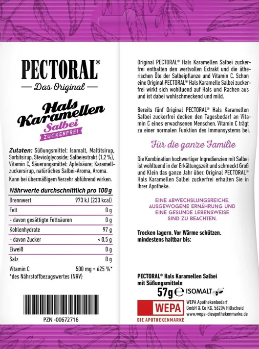 Pectoral Salbei 60 G Bonbons Zuckerfrei