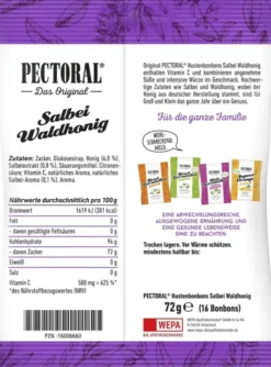 Pectoral Salbei Waldhonig Bonbons 72 G