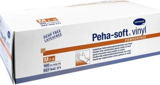 Peha Soft Vinyl Untersuchungshandschuhe Puderfrrei Größe M 100...