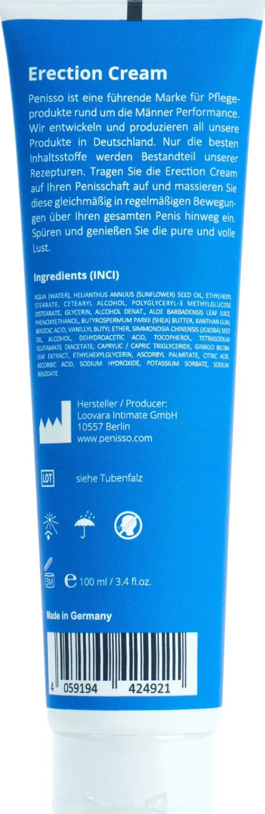 Penisso Erection Creme Penis-Creme zur Äußeren Anwendung 100 ml