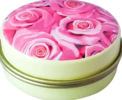 Pillendose Rund Blumen Motiv
