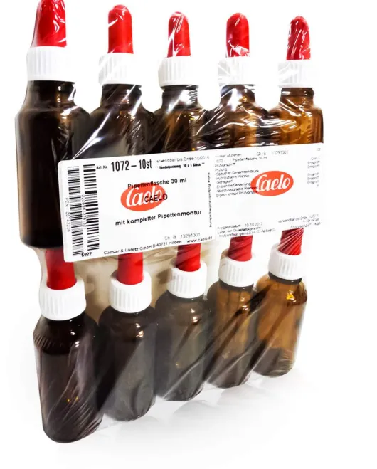Pipettenflasche 30 ml Mit Kompletter Pipettenmontur 10 Flasche