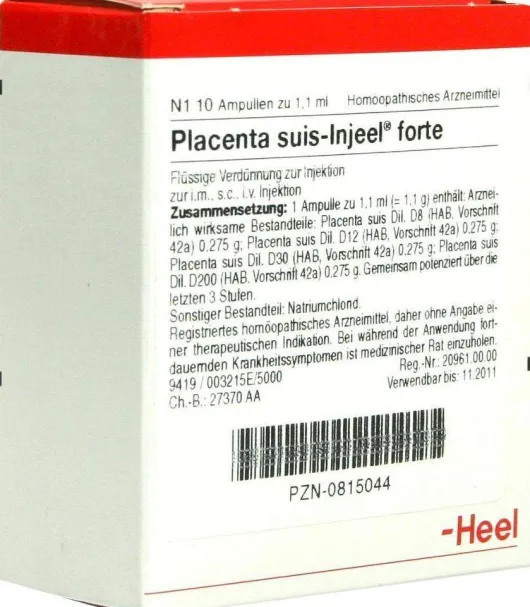 Placenta Suis Injeel Forte 10 Ampullen