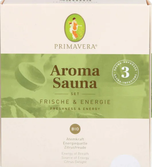 Primavera Aroma Sauna Set Frische & Energie Sauna-Aufgüsse