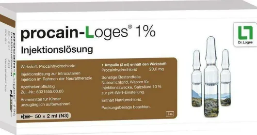 Procain Loges 1% Injektionslösung 50 X 2 ml Ampullen